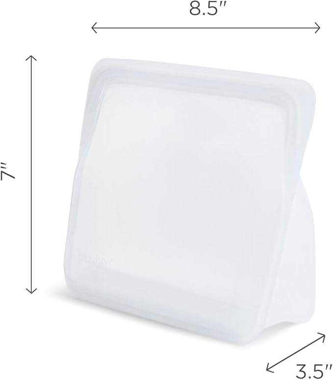 Stasher Premium Silicone Reusable Food Storage Stand-Up Mid Bag, Sous Vide - Image 6