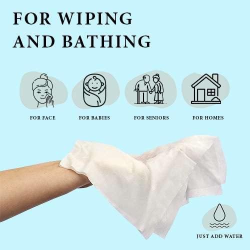 Disposable Dry Wipes, 100 Pack – Ultra Soft Non-Moistened Cleansing Cloths - Image 4