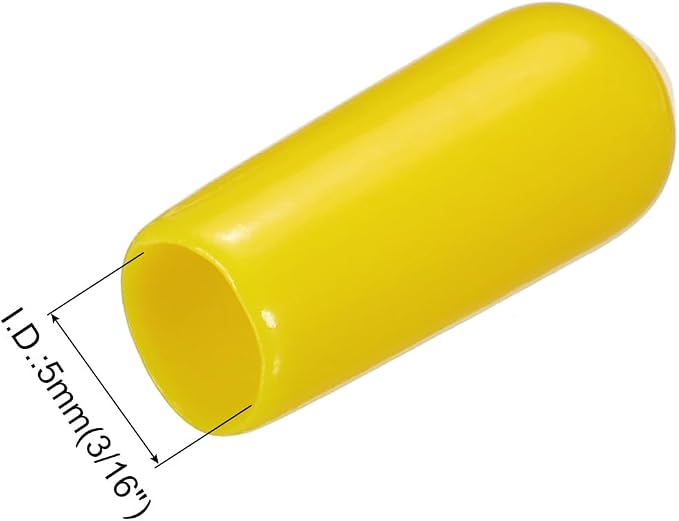 uxcell 20pcs Rubber End Caps 5mm ID Vinyl PVC Round Tube Bolt Cap Cover Screw - Image 3