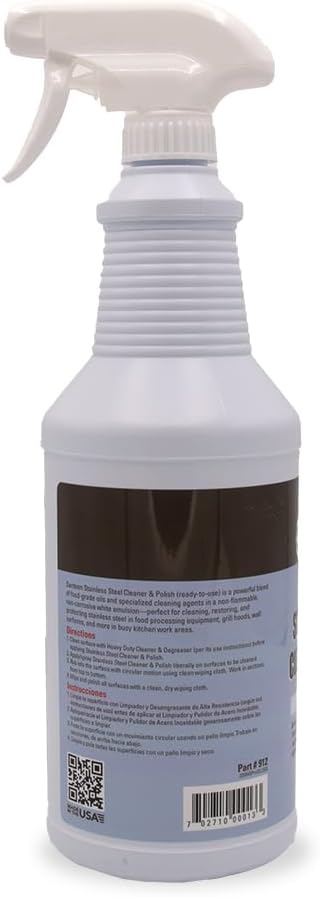 Santeen Stainless Steel Cleaner & Polish, 32oz Bottle - Image 4
