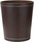 KINGFOM Classic Pu Leather Trash Can Wastebasket, Garbage Container Can by KingfomLeatherHomeOfficeDecor