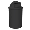 55 Gallon Circle 100% Recycled Plastic Heavy Duty Outdoor Trash Can by SturdyEssentials