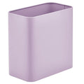 mDesign Metal Wastepaper Bin — Compact Rectangular Bathroom Bin — Rubbish Basket by mDesign
