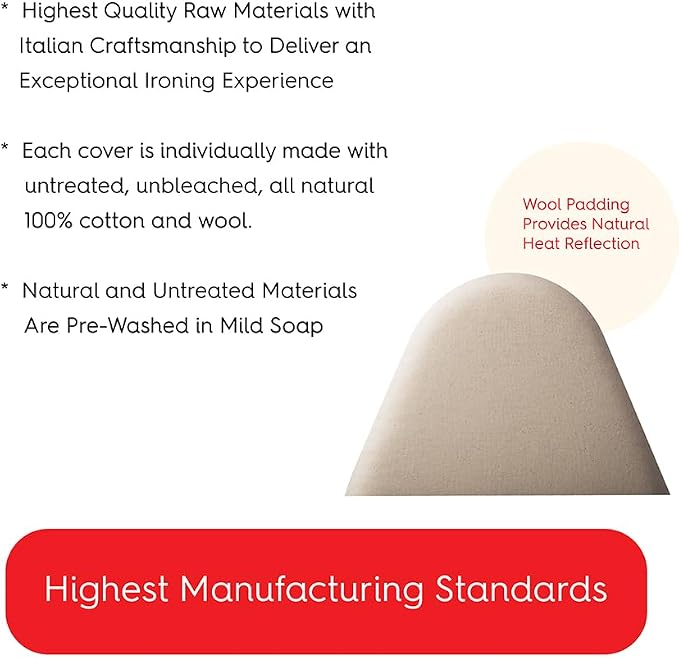 TIVIT Ironing Board Cover 13 x 44 Small Chemical Free Eco-Friendly Padded Covers - Image 9