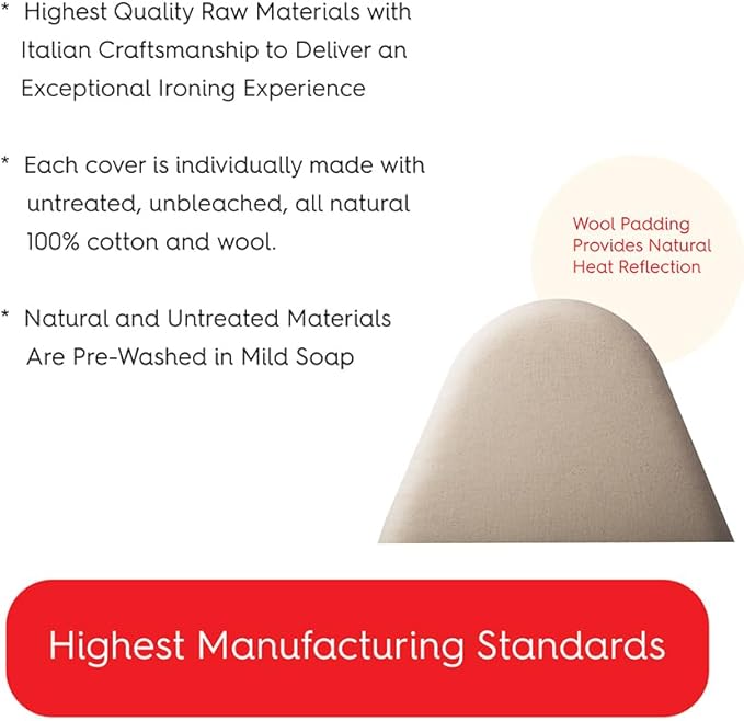 TIVIT Ironing Board Cover 16 x 55 Standard Chemical Free Eco-Friendly Padded - Image 9