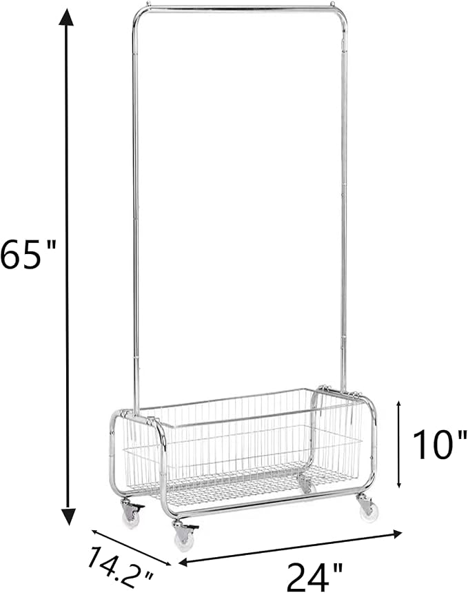 Garment Rack With Storage Baskets, Clothing Rack - Image 8