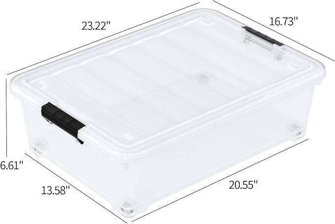 25 Quart Clear Under Bed Storage Container - Image 2