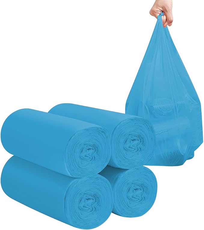 2-4 Gallon Portable Trash Bags, Bedroom Trash Can, Strong Trash Bags（Blue） by Yourlifelittleassistant