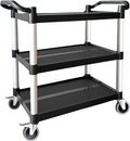 Plastic Utility Carts with Wheels, 3-Tier Rolling Service Cart, 300 lbs Heavy by Unknown