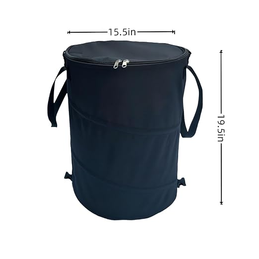 Collapsible Trash can with lid, Foldable Camping Trash can, Pop-up Trash can - Image 3