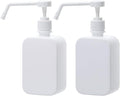 Pump Bottles Dispenser 16.9oz/500ml, 2 Pack Empty Plastic Lotion Shampoo Bottles by Uceoo