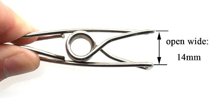 HAHIYO Clothespins Chip Clips All Metal Stainless Steel No Rust Stains Strong - Image 4