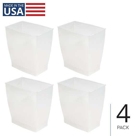 iDesign Small Rectangular Bathroom Trash Cans - Image 2