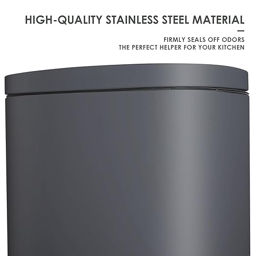 AthLike Trash Can, Stainless Steel Kitchen Garbage Can, Step Waste Bin - Image 2