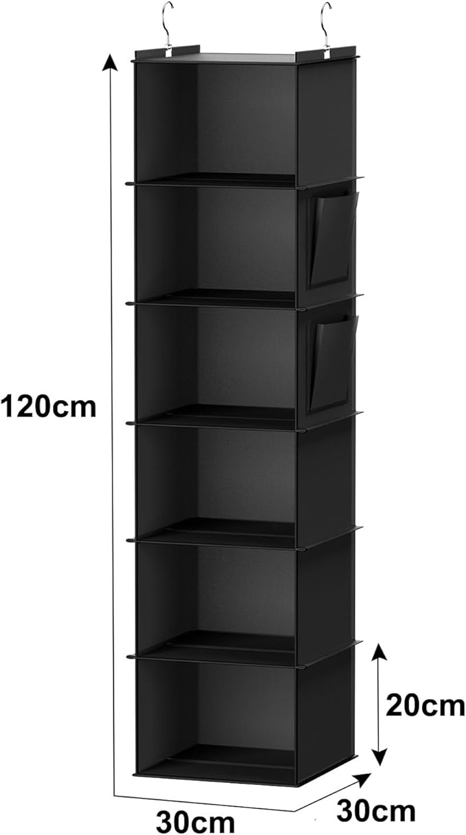 YOUDENOVA Hanging Closet Organizers and Storage, 6-Shelf Hanging Closet Shelves - Image 3