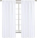 BGment White Curtains 63 Inch Length by BGment