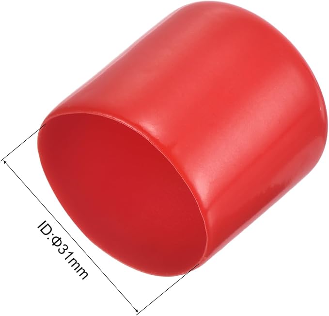 uxcell 20pcs Rubber End Caps 31mm ID Vinyl Round Tube Bolt Cap Cover Thread - Image 3