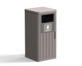 ROJIK 35" Tall Outdoor Trash Can, Weatherproof Resin Garbage Indoor Durable by ROJIK