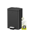 EKO Madison Matte Black 12L / 3.2 Gal Bathroom Trash Can by EKO