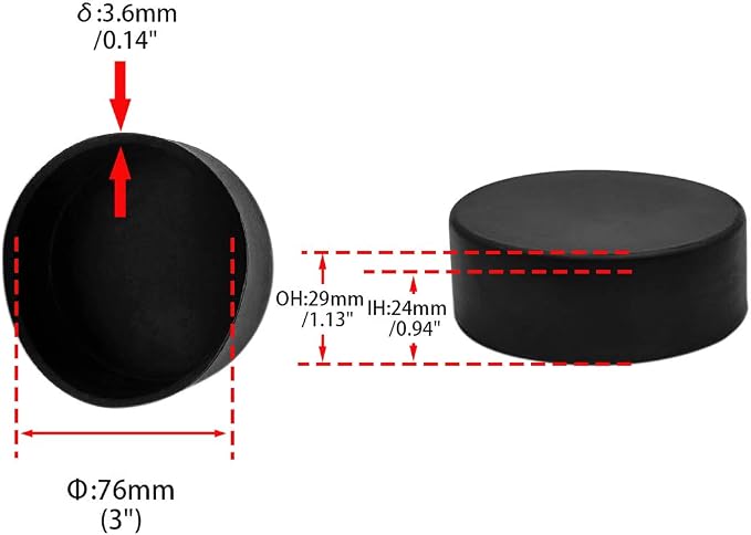 Flyshop Furniture Table Covers Non-Slip Durable Rubber Leg Tips Chair Leg Caps - Image 4