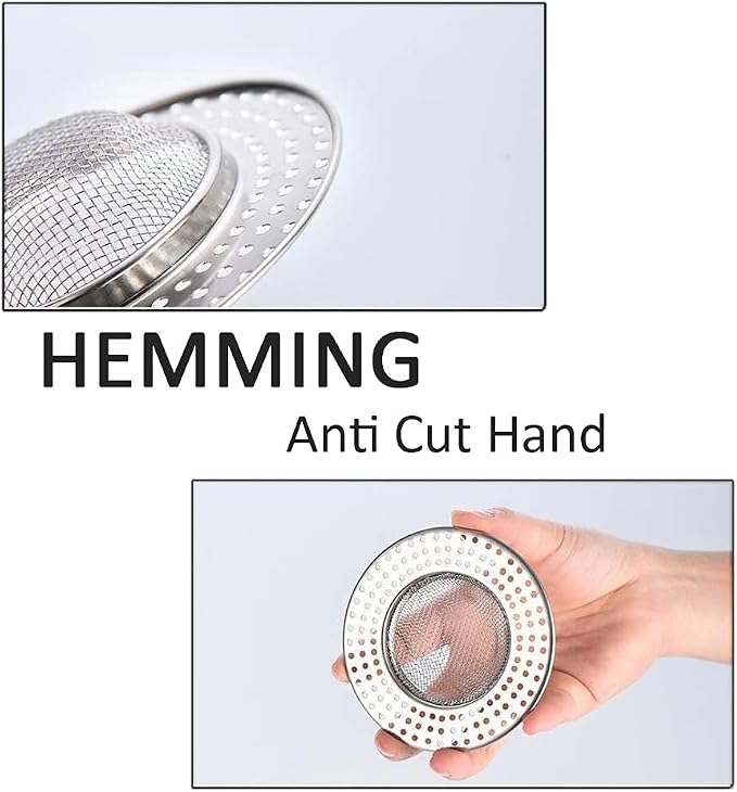 2pcs Heavy Duty Stainless Steel Slop Basket Filter Trap, 3.54" Top / 1.65" Mesh - Image 3