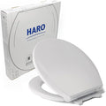 HARO | ROUND Toilet Seat | Heavy-Duty up to 550 lbs Capacity | Slow-Close-Seat by HARO