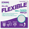 StrongPatch® 6 in. x 6 in. Flexible Self-Adhesive Wall Repair Patch – Versatile by StrongPatch