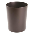 mDesign Round Metal Small 1.7 Gallon Recycle Trash Can Wastebasket, Garbage by mDesign