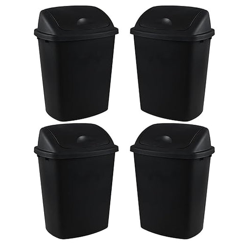 10 Gallon Plastic Swing Top Trash Cans by Drephia