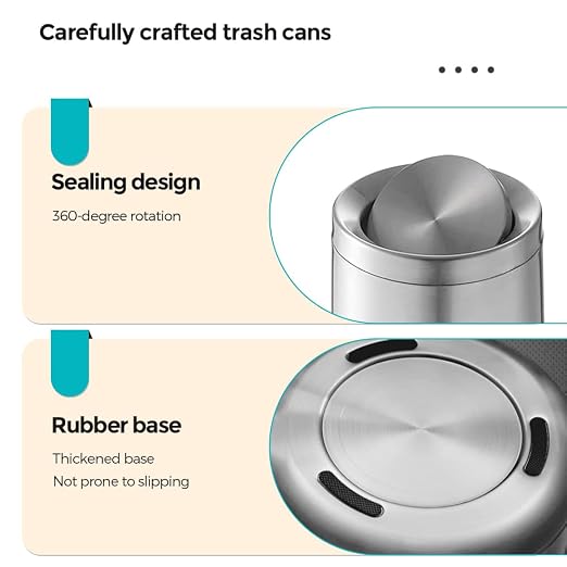 2.1 Gallon Bathroom Trash can - Image 4