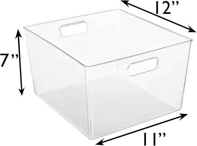 ClearSpace Clear Plastic Storage Bins – XL 6 Pack Perfect Kitchen or Pantry - Image 6