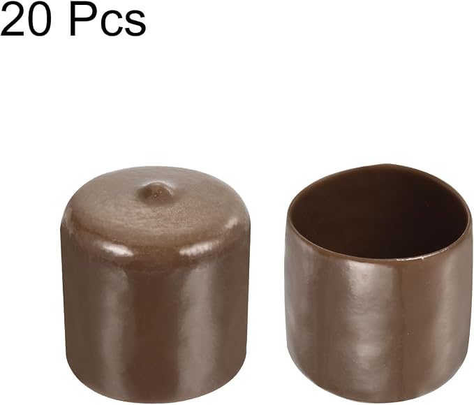 uxcell 20pcs Rubber End Caps 34mm ID Vinyl PVC Round Tube Bolt Cap Cover Screw - Image 2