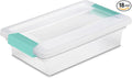 Sterilite 18-Pack Clip Box, Stackable Clear Plastic Bins by Sterilite