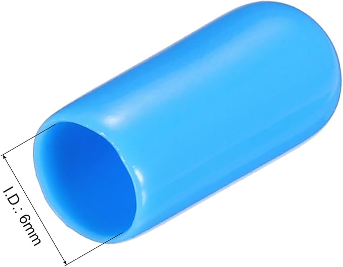 uxcell 20pcs Rubber End Caps 6mm ID Vinyl PVC Round Tube Bolt Cap Cover Screw - Image 3