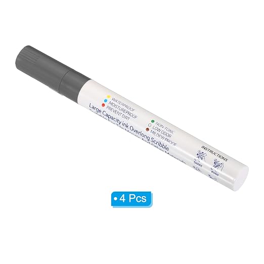 PATIKIL Grout Pen, 4 Pack Dark Grey Tile Marker Waterproof Grout Sealer Pen - Image 3
