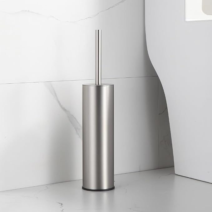 Toilet Brush and Holder Set Brushed Nickel Stainless Steel, 304 Heavy Duty - Image 2