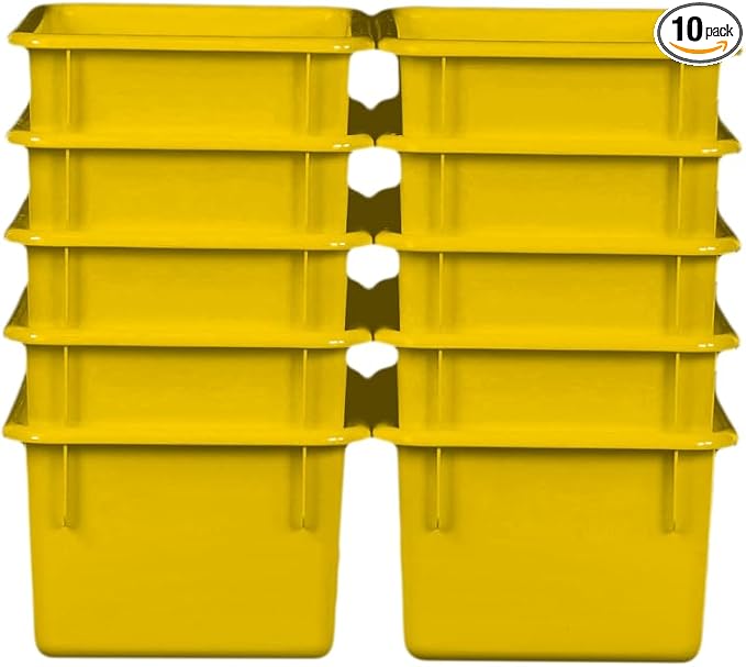 Wood Designs Cubby Storage Bin, Heavy Duty Plastic Containers by Unknown