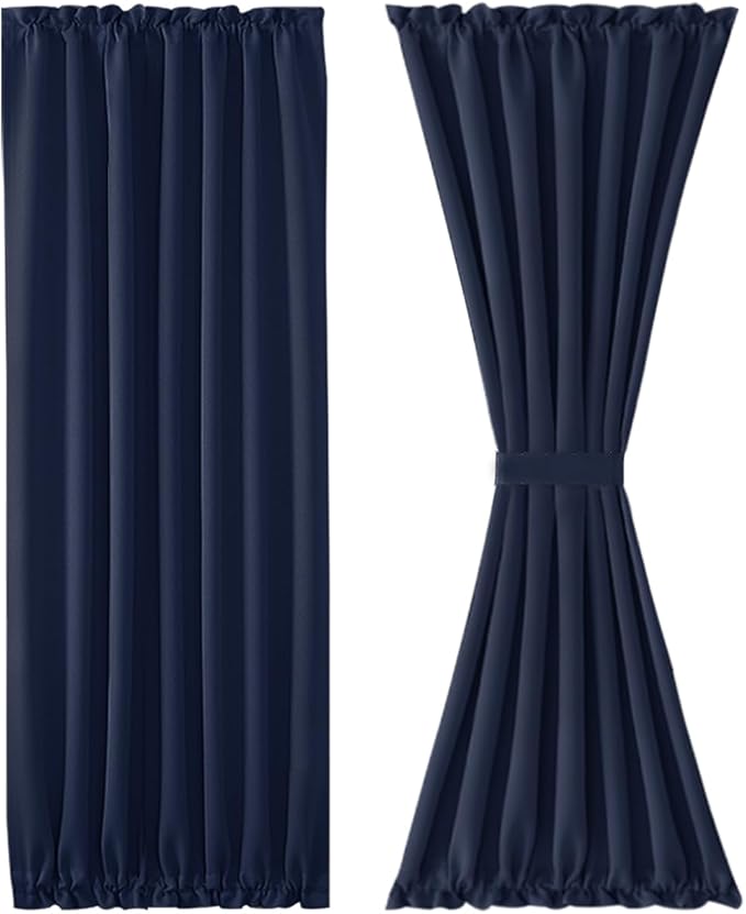DWCN French Door Curtains – Rod Pocket Thermal Blackout Curtain - Image 7