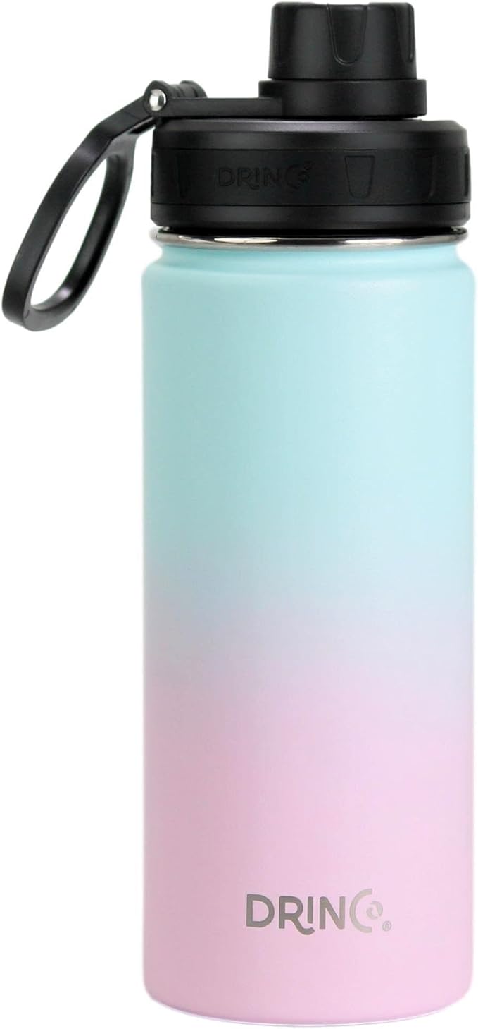 DRINCO Stainless Steel Water Bottle Spout Lid Vacuum Insulated Double Wall by Drinco
