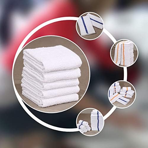 GOLD TEXTILES 36 PC New Cotton Blend White Restaurant Bar Mops Kitchen Towels - Image 7