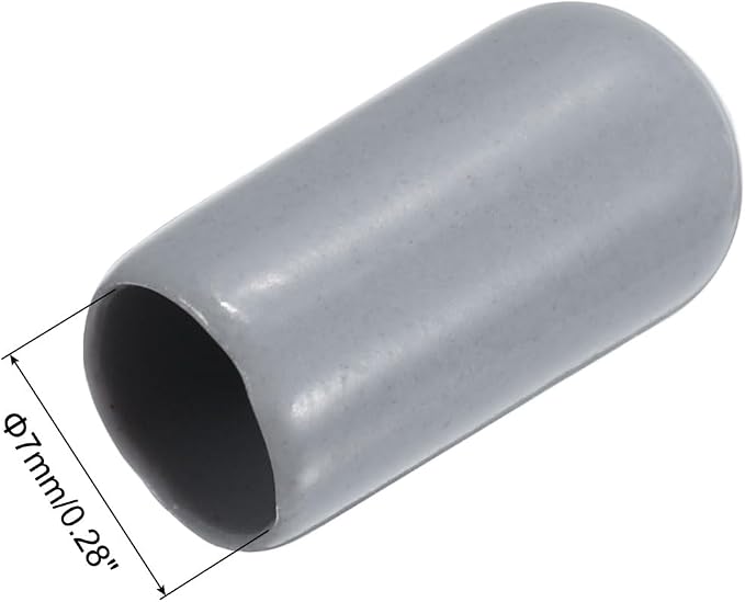 uxcell 20pcs Rubber End Caps 7mm ID Vinyl PVC Round Tube Bolt Cap Cover Screw - Image 3