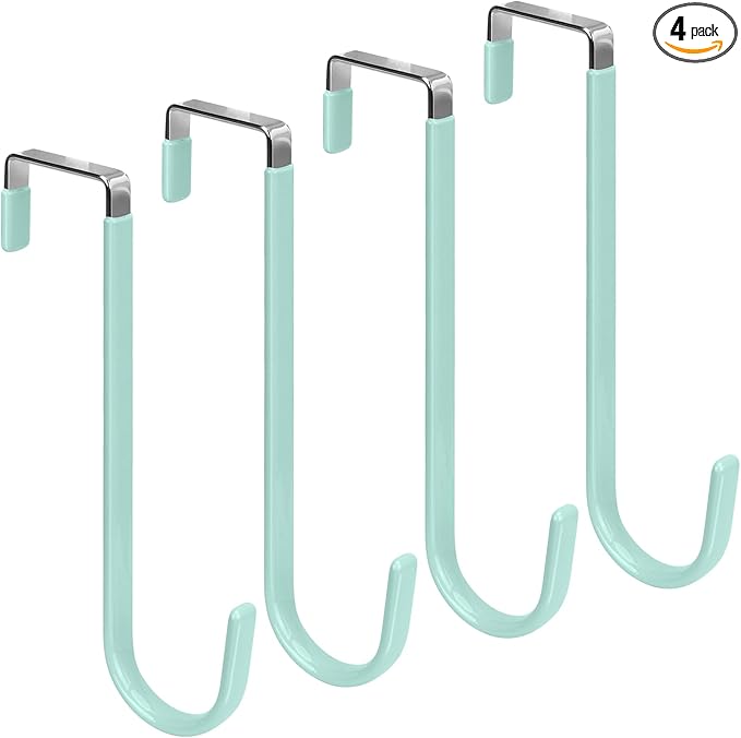 FYY Over The Door Hooks, 4 Pack Upgraded Long Door Hangers Hooks by FYY