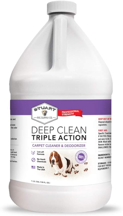 Professional Strength Deep Clean 3X Carpet Cleaner Solution & Deodorizer by StuartPetSupplyCo