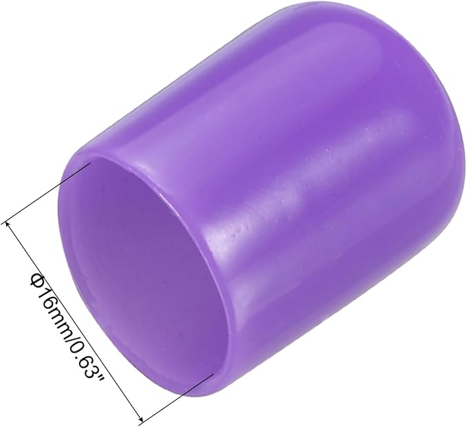 uxcell 20pcs Rubber End Caps 16mm ID Vinyl PVC Round Tube Bolt Cap Cover Screw - Image 3