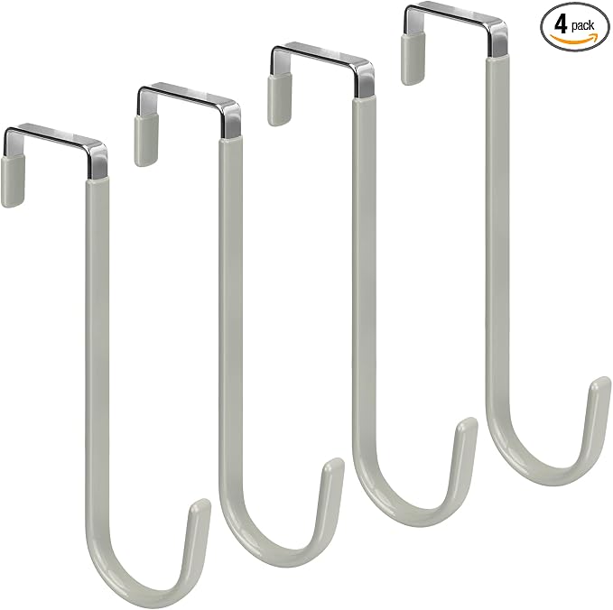FYY Over The Door Hooks, 4 Pack Upgraded Long Door Hangers Hooks by FYY