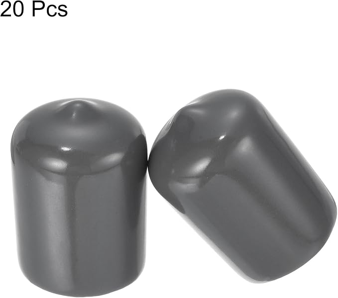 uxcell 20pcs Rubber End Caps 16mm ID Vinyl PVC Round Tube Bolt Cap Cover Screw - Image 2