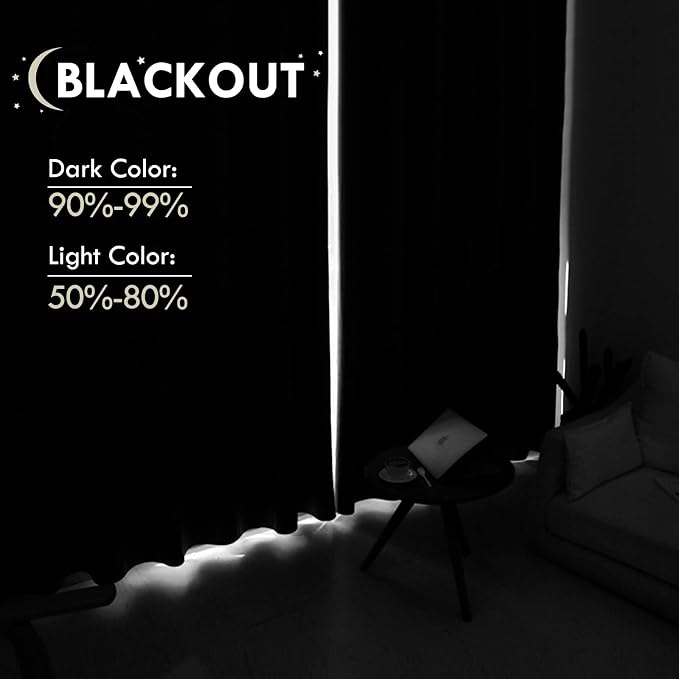 DWCN White Room Darkening Curtains - Image 4
