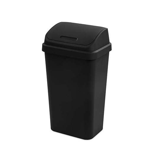 Sterilite 16-Pack Swing Top Wastebasket, Sleek Square Profile Trash Can by Sterilite