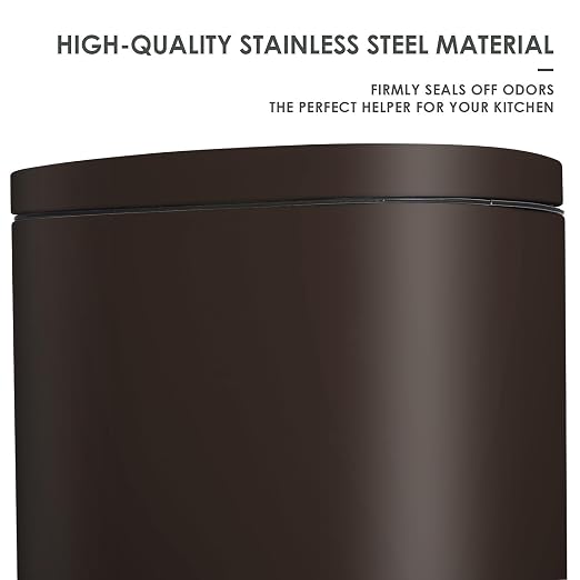 AthLike Trash Can, Stainless Steel Kitchen Garbage Can, Step Waste Bin - Image 2