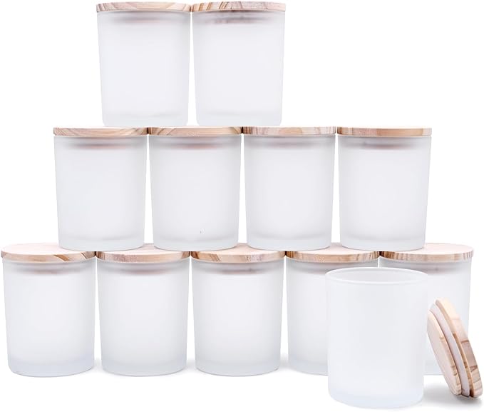 Thick Candle Jars for Making Candles 12 Pcs, 7 OZ Empty Jars by Showin